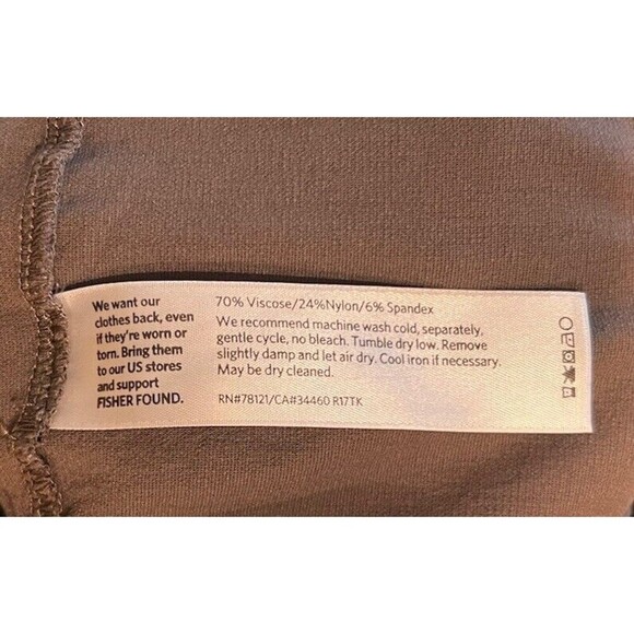 EILEEN FISHER Brown Linen Stretch Career Work Casual Pants Size XL - Picture 4 of 4